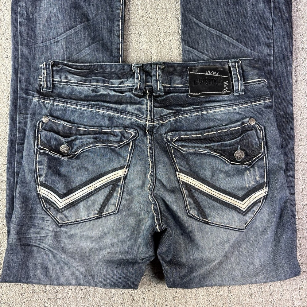 Bke Division Stafforf Jeans. Size 30R Thick Stitch Flap Pockets Bootcut